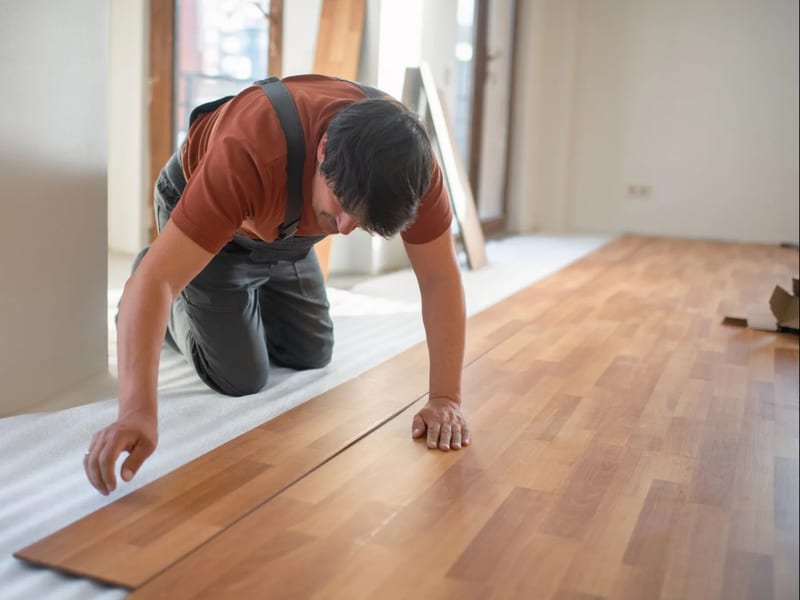 Modern home interior with laminate flooring Perth