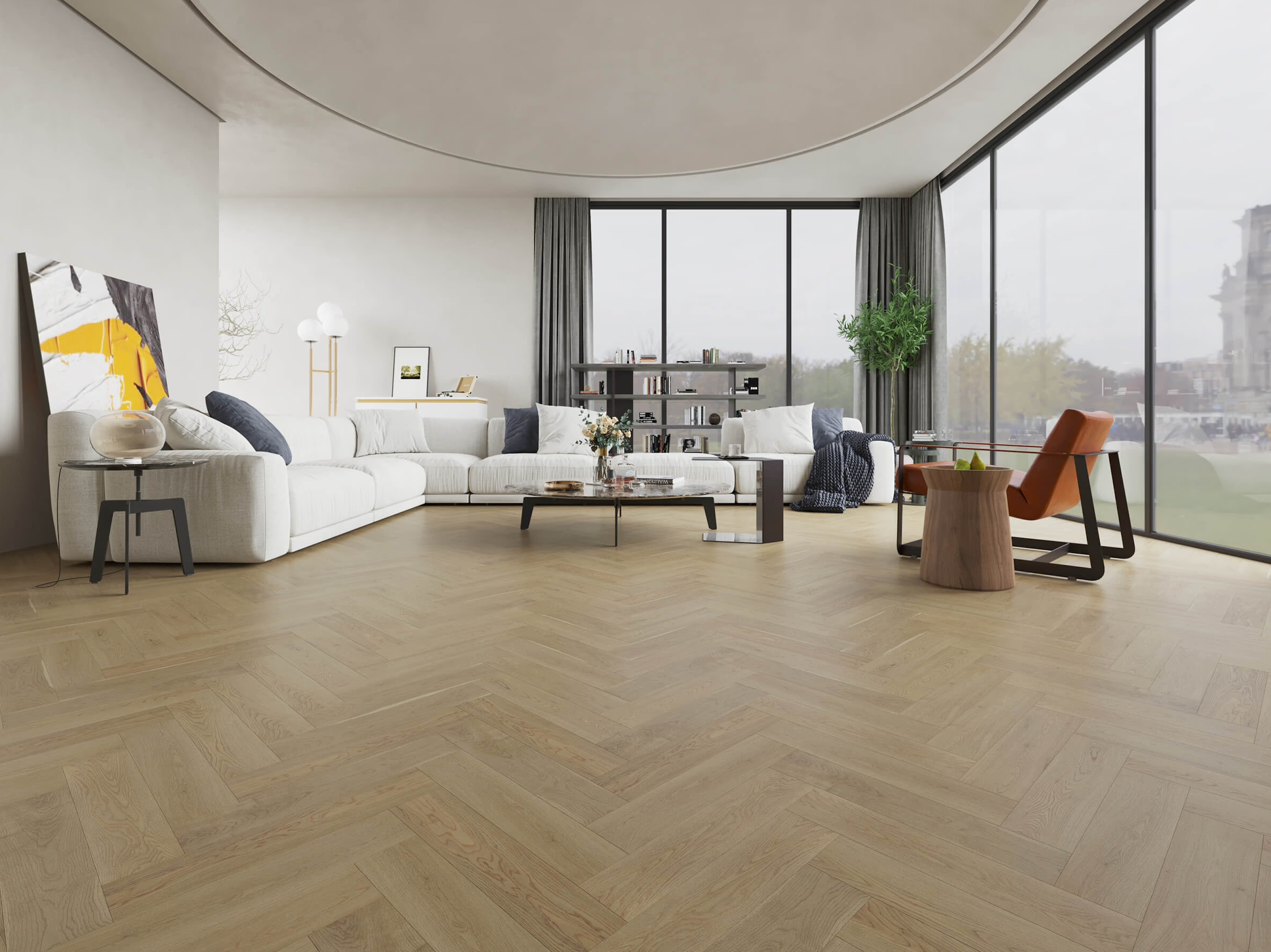 Le Parquet Herringbone engineered timber flooring