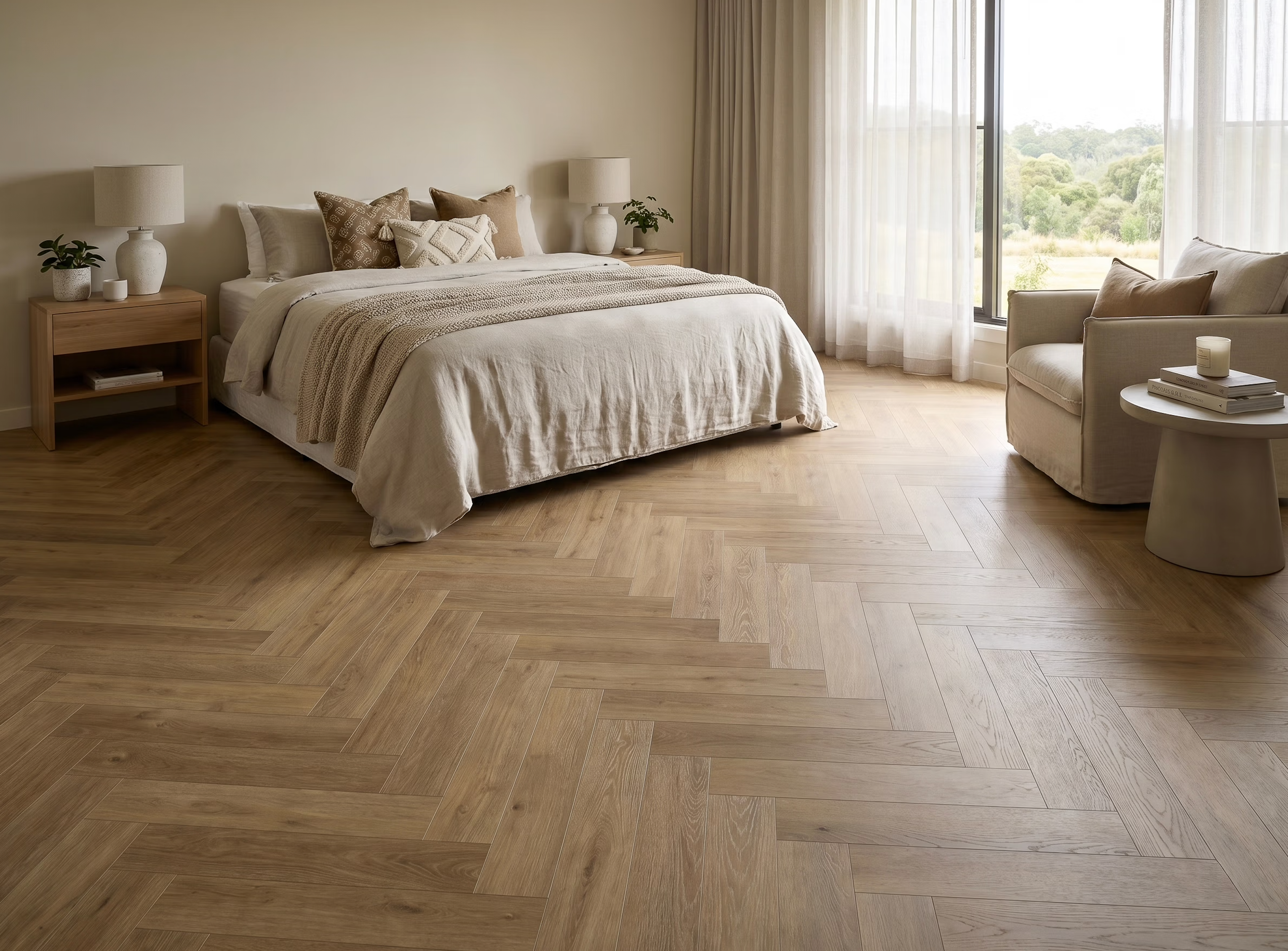 Prism Herringbone hybrid flooring