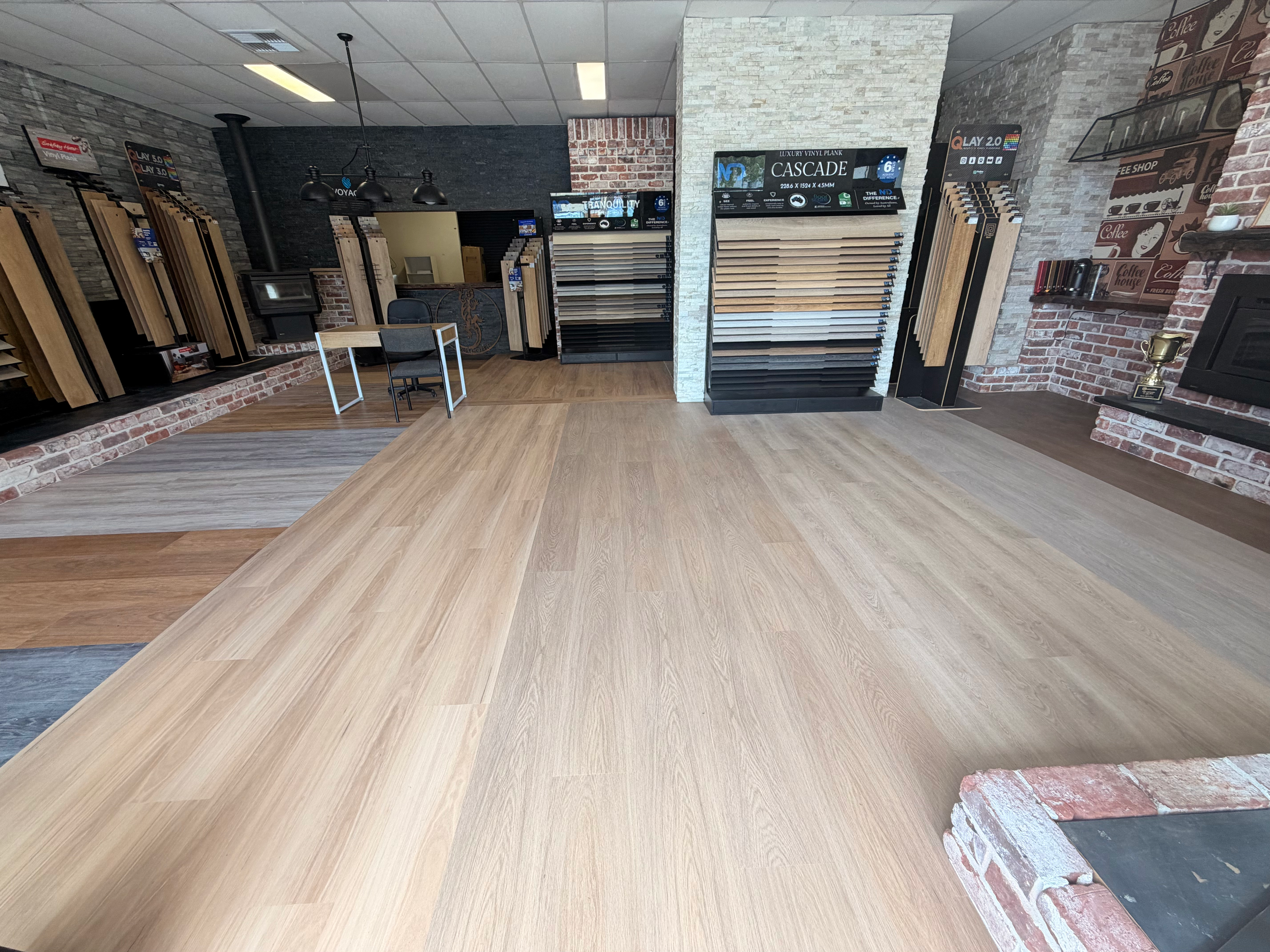 Flooring showroom display