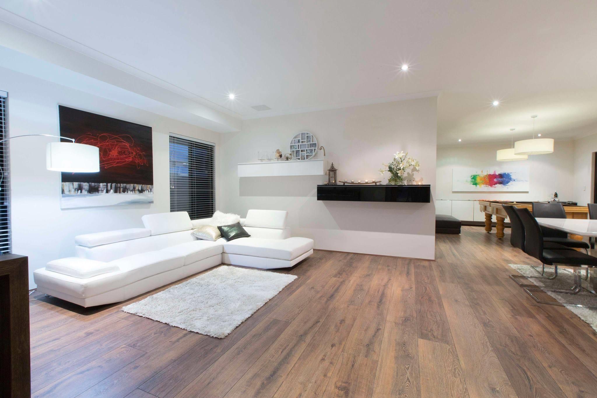 Modern interior with timber flooring